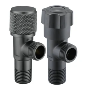 Professional Manufacture Multiple Styles Black Angle Cock Valve Bathroom 1/2 Brass Toilet Angle Valve