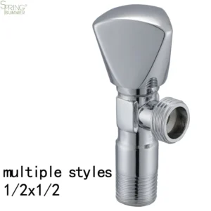 Professional Manufacture Triangular Handwheel Angle Cock Valve Bathroom 1/2 Brass Toilet Angle Valve