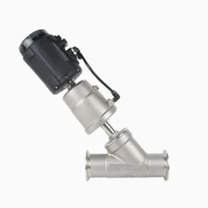 Proportional Control Pneumatic Stainless Steel Tri-Clamp Angle Seat Valve with Positioner (4-20mA)