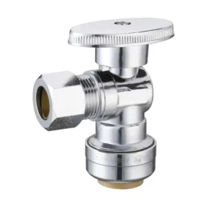 Push Connect Plumbing Push Fit Compression Angle Valve Chrome Brass Angle Valve US 1/4 Turn Angle Valve by Push Head