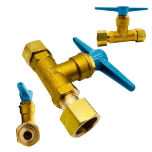 QJT200 Stop Valve 20Mpa DN8 Shutoff Valve for Gas Supply Manifold Brass Made