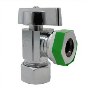Quarter Turn Angle Stop Valve 5/8-inch OD (1/2-inch Rigid Copper) x 7/16-inch-1/2-inch Slip Joint Compression