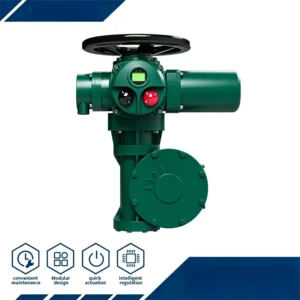 Quarter Turn Electric Valve Actuator Analog signal 4-20mA 0-10V Integral Modulating Type for Water Treatment Chemical Industry