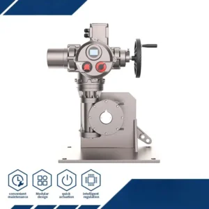 Quarter Turn Flameproof Electric Valve Actuator ATEX IECEX IOS5211 Mounted Worm Gear Drive in Industrial Valve Automation