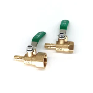 Quick Connect Push Fit PEX Brass Ball Valve 3/8” Hose Barb Valve 6/8/10/12MM for Washing Pneumatic Valve