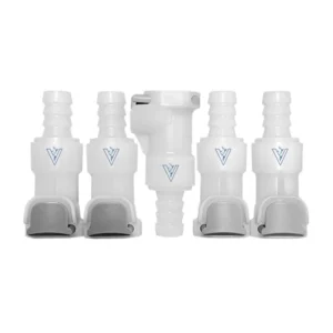 Quick Disconnect Fitting for Gas Water Air Hose 3/8 Inch Barb Female Coupling Body Fast Stop Shutoff Valved