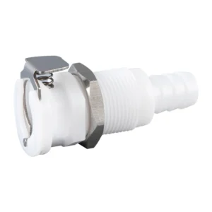 Quick Disconnect Panel Mount Hose Barb Female Socket Shutoff Valve