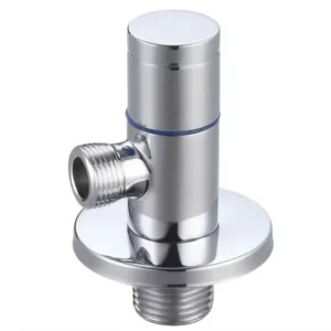 Quick Open 1/2 Inch Chrome Plated Brass Angle Valve with Round Handwheel