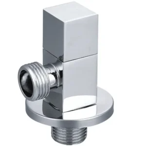 Quick Open Chrome Plated Brass Square Angle Valve With Zinc Handwheel 1/2″x1/2″ 170g