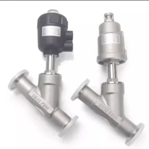 Quick-loading Pneumatic Tri-Clamp Zinc-Finished Angle Seat Valve Water 1/2″-4″ Port Size High Temperature