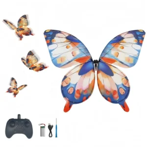 RC Bionic Butterfly Flapping Wing Flying Toy LED Lights 4 Axis Gyro Drone for Wedding Stage Performance