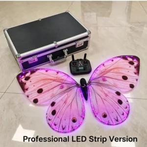 RC LED Light Up Bionic Butterfly Flapping Stage Prop for Wedding Outdoor Performance Event Ready to Fly Educational Teaching