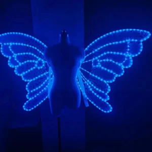 RGB LED Light up Butterfly Wings Programmable Colorful Luminous Wings for Stage Performance DJ Party Carnival