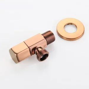 Rose Gold Angle Valve Bathroom Shut Off Water Stop Valve Brass