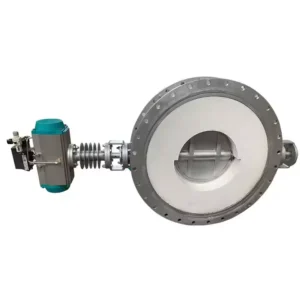 Round High Temperature Butterfly Valve RTO Lined Refractory Mud Butterfly Valve Electric Flue Butterfly Valve
