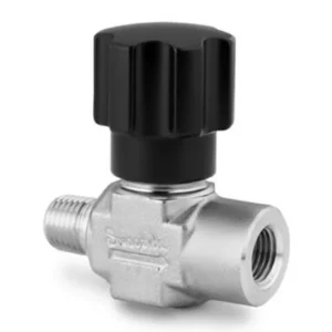 SS-16DKM4-F4 1/4 MALE X FEMALE High Pressure 3000PSI Stainless Steel Integral Bonnet Non-Rotating Stem Needle Valve