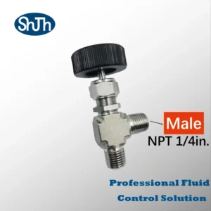 SS-4MG Double Outer Screw NPT BSPP BSPT Threaded 316 Stainless Steel Manual High Pressure Needle Valve for Gas ASTM