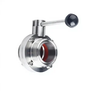 SS304 316 Sanitary Manual Water Butterfly Valve With Male Thread For Production 1 Year Warranty ODM OEM Customizable