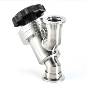 SS304 SS316 L Manual Y Type Angle Valve with Bellow Vacuum Sealed Stainless Steel Vacuum Valve Flapper Valve KF NW Flange Valves