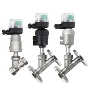 SS304 SS316L Pneumatic Angle Seat Valve Stainless Steel Threaded Sanitary Valve with PNP Proximity Inductive Switch