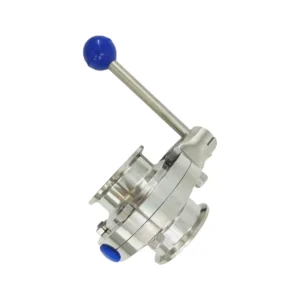 SS304 SS316L Stainless Steel Triclamp Tri-clamp Butterfly Valve With Pulling Handle