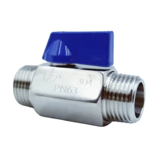 SS304 Stainless Steel Mini Ball Valve NPT & BSPT Threaded Shutoff Valve Manual Water Safety Valve Internal External Threaded End