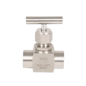 SS316L 1/16″~1″ High Pressure Stainless Steel Integral Bar Stock Needle Valves Instrument Needle Valve 6000psi