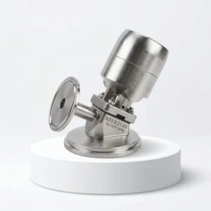 SS316L Angle Pneumatic Water Sanitary Tank Bottom Valve Clamp End High Temperature