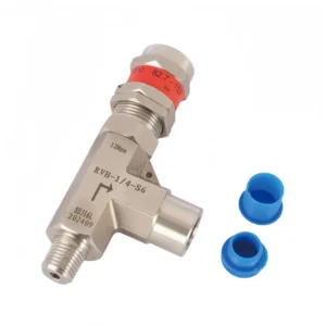 SUS316 Pressure Relief Valve 20-6000psig Adjustable High Pressure 1/4 1/2in NPT Male to Female Thread Proportional Relief Valve