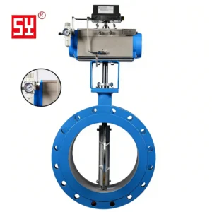 SY700S High Performance Pneumatic Wafer Butterfly Valve Chemical Industry Petroleum Quick Installation Steel Material Low