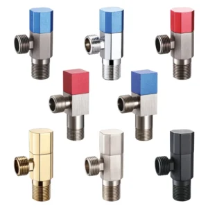 Sanitary Faucet Angle Valve Hot and Cold Angle Valve 1/2 Bathroom Accessories Brass Angle Valve for Toilet Use