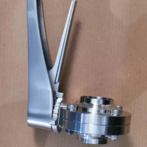 Sanitary Food Grade Stainless Steel butterfly Valve with 12 point Handle