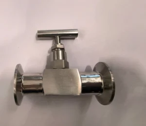 Sanitary High Pressure Clamped Triclamp Needle Valve SS304 with Food Grade Stainless Steel Clamp Ferrule TC End