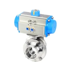 Sanitary Horizontal Pneumatic Clamped Butterfly Valve Stainless Steel Horizontal Pneumatic Butterfly Valve