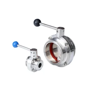 Sanitary Manual Butterfly Valve Stainless Steel 304 316L with Tri Clamp and Threaded Ends for Dairy Beverage Fluid Control