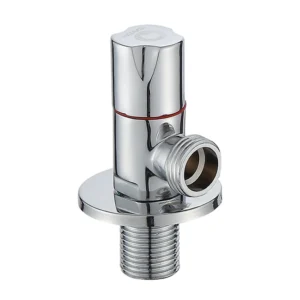Sanitary OEM Wall Mounted Toilet Water Angle Stop Valve 1/2inch X 1/2inch Zinc Angle Valve for Bathroom Brass General