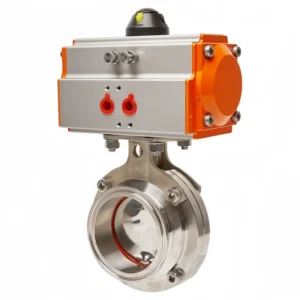 Sanitary Pneumatic Tri Clamp Butterfly Valve DN50 2 Inch SS304 Model D681X-10P for Food/Dairy/Water Electric Actuator 2-Year