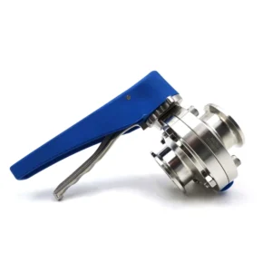 Sanitary Stainless Steel 1.5 Inch Tri Clamp Butterfly Valve with Multi-position Hand 3A