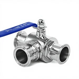 Sanitary Stainless Steel 304 3-Way Ball Valve Handle OEM Customization Manual Control Quick Assembly Low Medium Normal