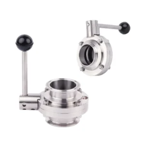 Sanitary Stainless Steel Butterfly Valve with Manual Power for Gas Media and General Application