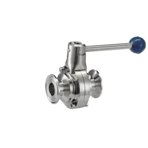 Sanitary Stainless Steel DN Vacuum Manual Butterfly Valve with Pull Handle for Food Beverage