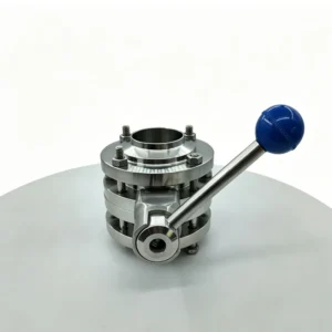 Sanitary Stainless Steel Manual Butterfly Valve for Dairy Food Drink Chemical
