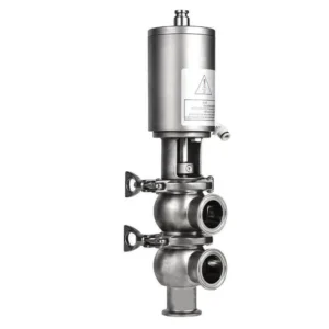 Sanitary Stainless Steel Pneumatic Clamped Reversing Valve Pneumatic Shut Off Valve Double Seat Diverter Valve