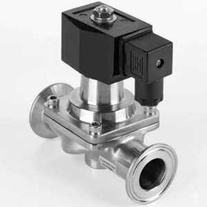 Sanitary Tri Clamp Shutoff Solenoid Valve 220V NC Direct Acting Diaphragm Stainless Steel Quick Installation
