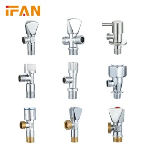 Sanitary Triangle Valve 2 Ways 3 Ways Brass Core 1/2″ 3/4″ Angle Stop Valve Brass Angle Valve for Toilet Bathroom