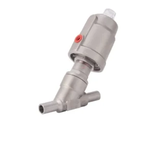 Sanitary Welded Connection 2 2 Way Stainless Steel 304 316L Food Grade Y Piston Pneumatic Angle Seat Truck Shut Off Valve