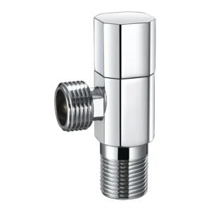 Silver White Chrome Plated Bathroom Decoration and Polishing Brass Angle Valve
