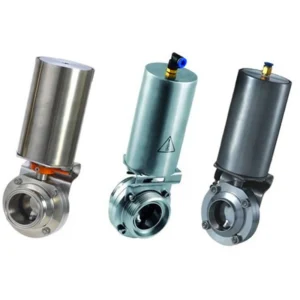 Single Acting Pneumatic Butterfly Valve APV Sanitary Grade Stainless Steel for Water Media