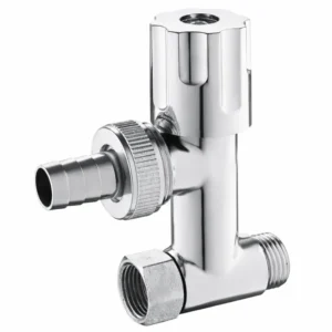 Slow Opening Brass Angle Valve for Water Supply Chrome Plated Durable Control Valve