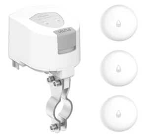 Smart Water Leak Protection Kit with Zigbee 3.0 Valve Manipulator Flood Detector for HomeKit Auto Shutoff Alarm